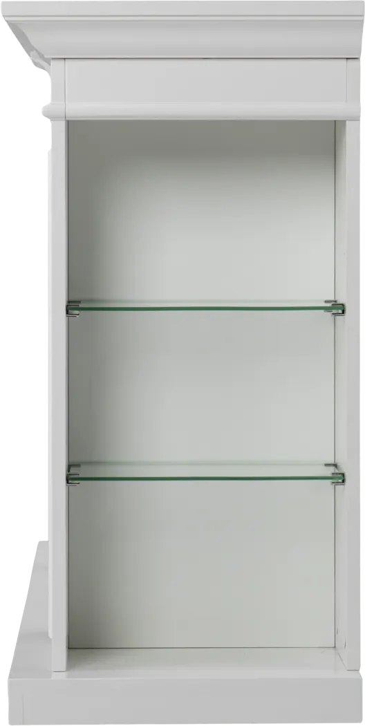 Spandera IV White 55 in. Console, With Touch Panel Electric Log Fireplace - Image 5