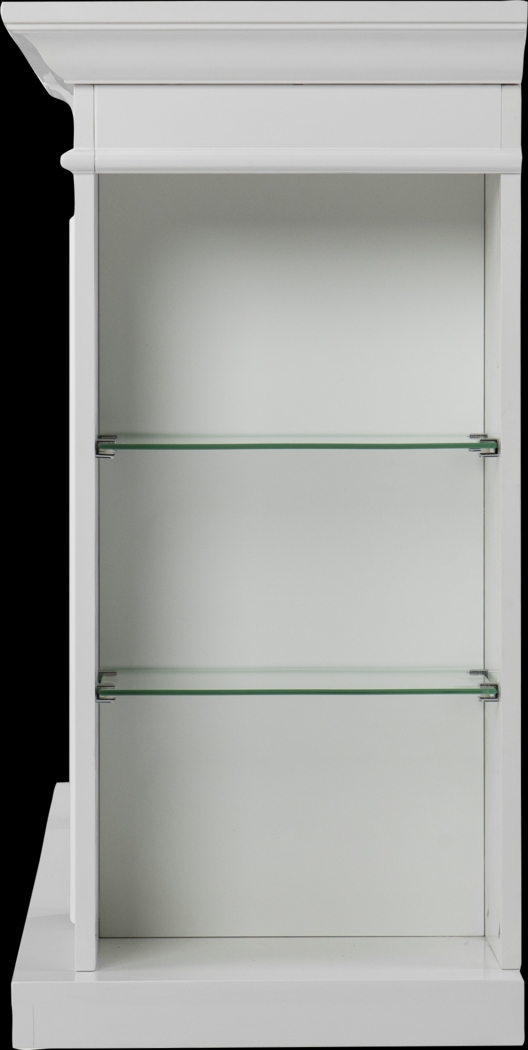 Spandera II White 55 in. Console With Electric Log Fireplace - Thumbnail - Image 2