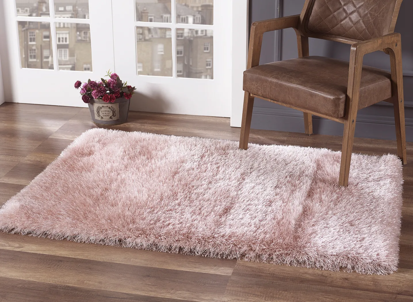 Sparkle Shag Pink 4'4 x 6'9 Rug - Thumbnail - Image 5
