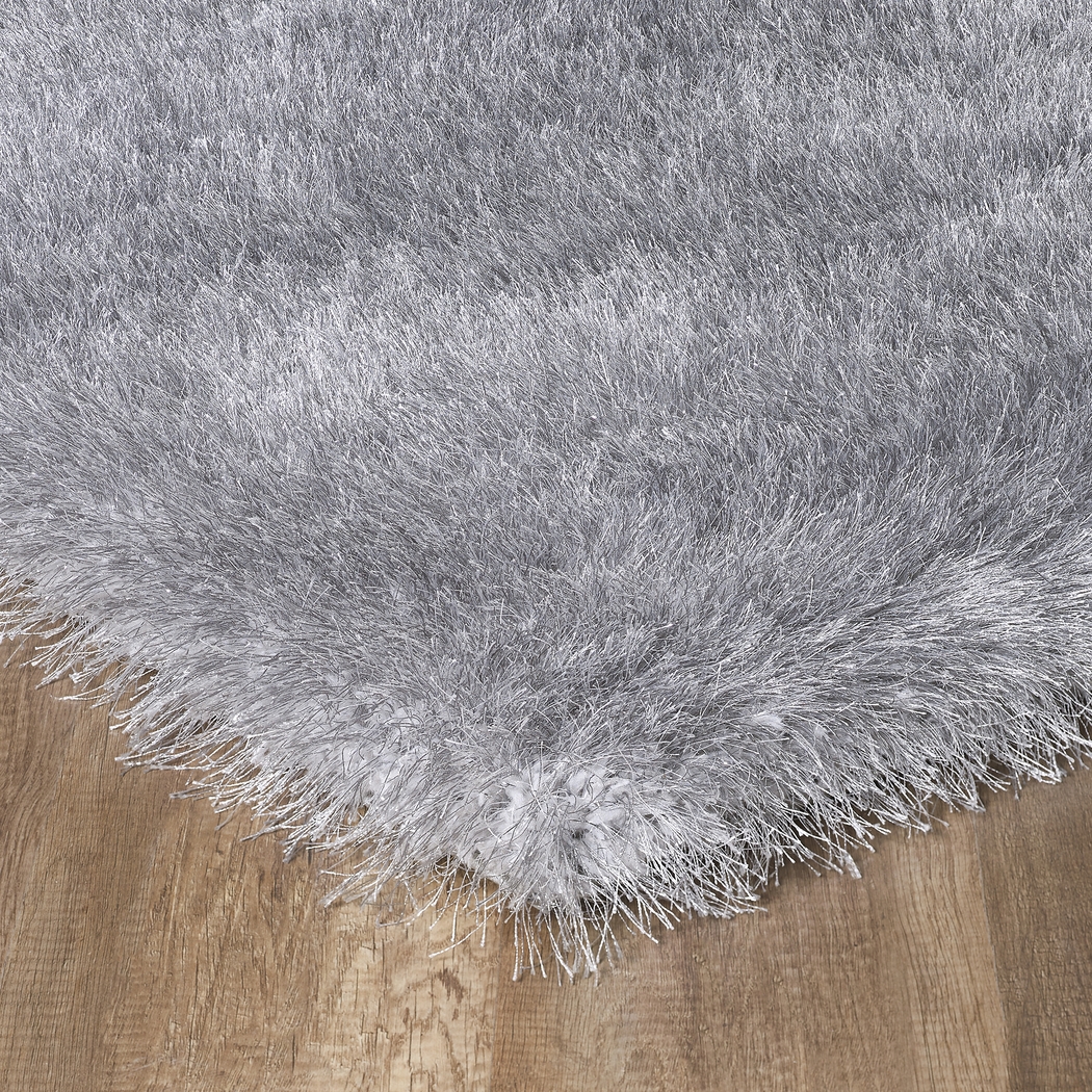 Sparkle Shag Silver 3' x 5' Rug - Thumbnail - Image 2