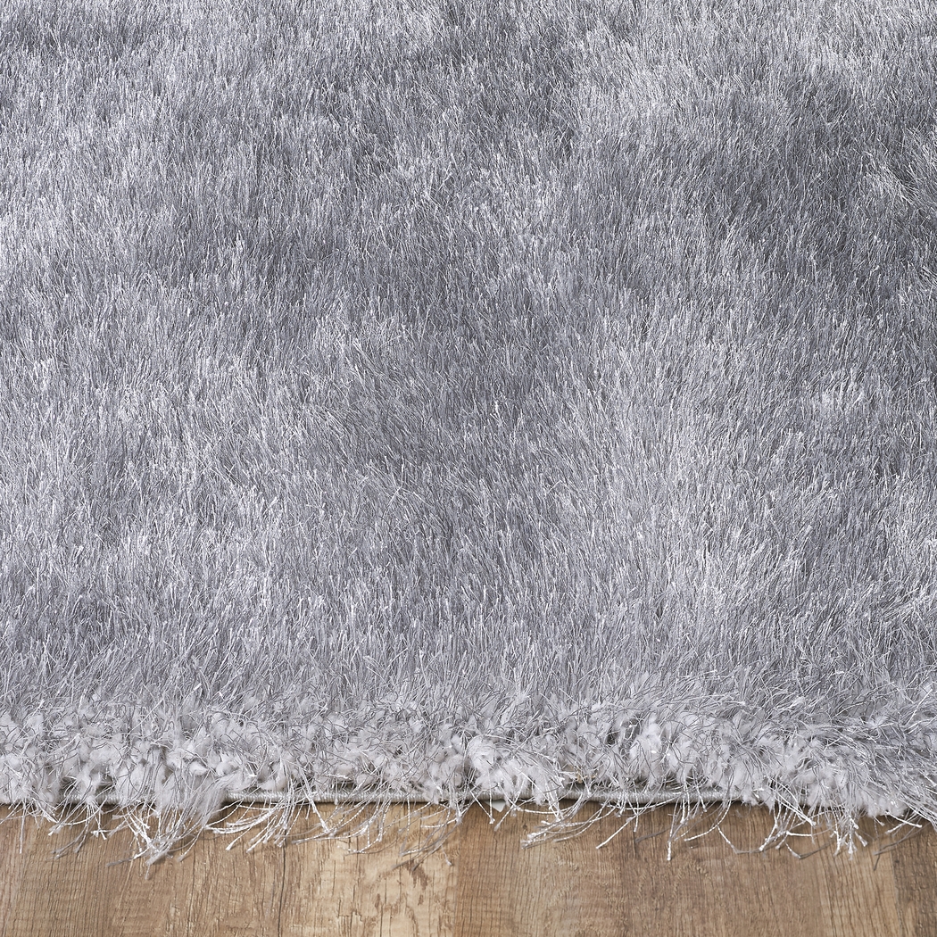 Sparkle Shag Silver 4' x 6' Rug - Thumbnail - Image 3