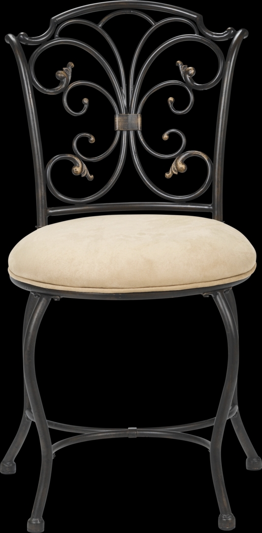Sparta Beige Vanity Stool - Thumbnail - Image 1