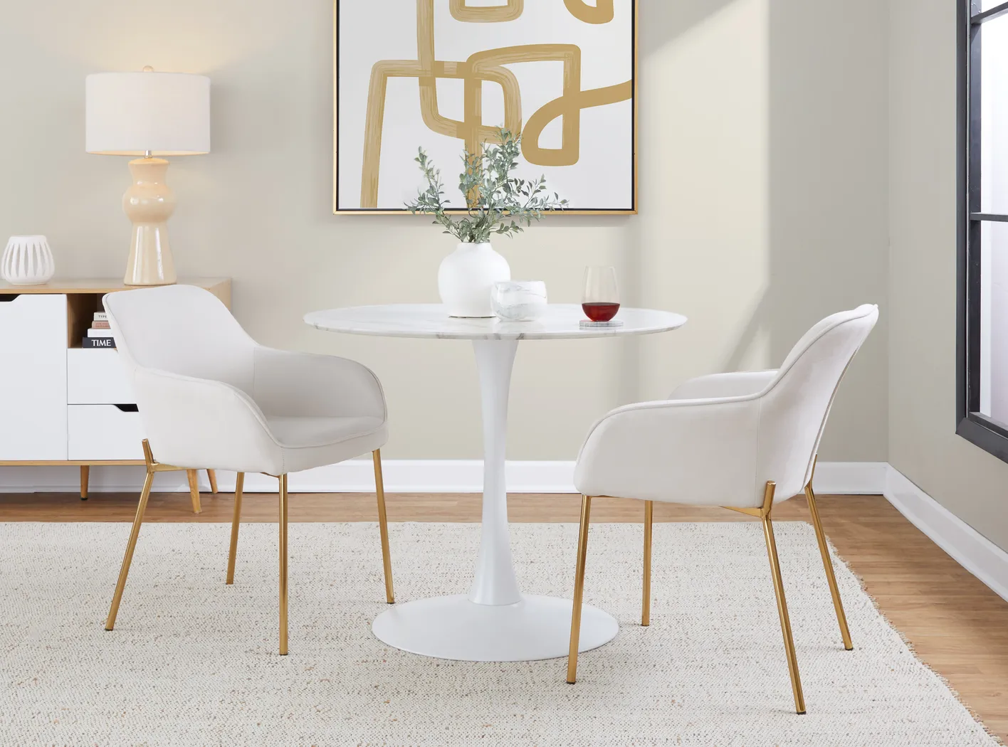 Speirit I Cream Arm Chair, Set of 2 - Thumbnail - Image 2