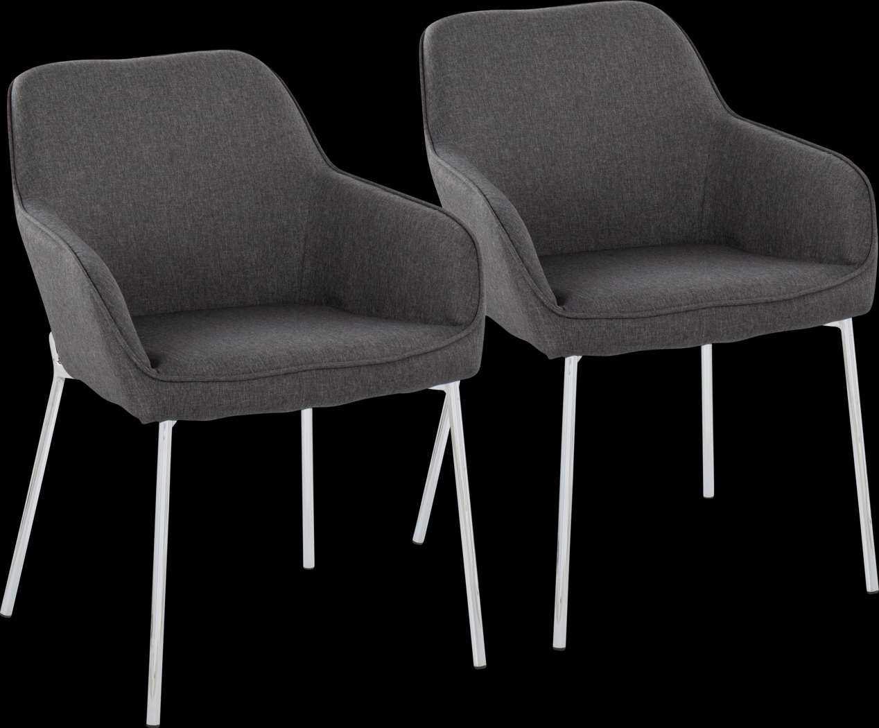 Speirit II Charcoal Arm Chair, Set of 2 - Thumbnail - Image 1