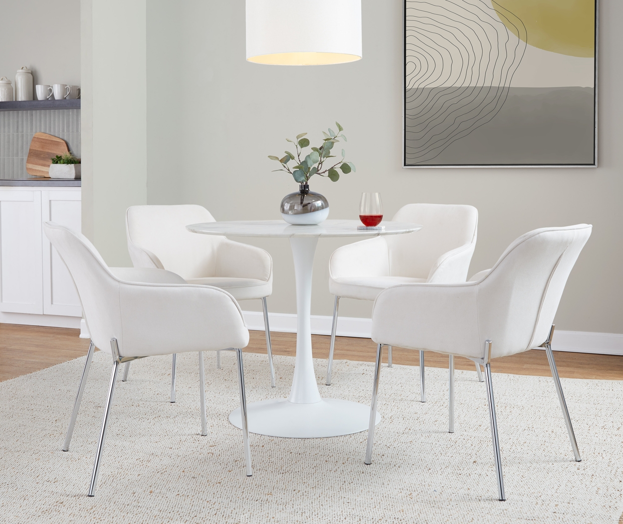 Speirit II Cream Arm Chair, Set of 2 - Thumbnail - Image 3