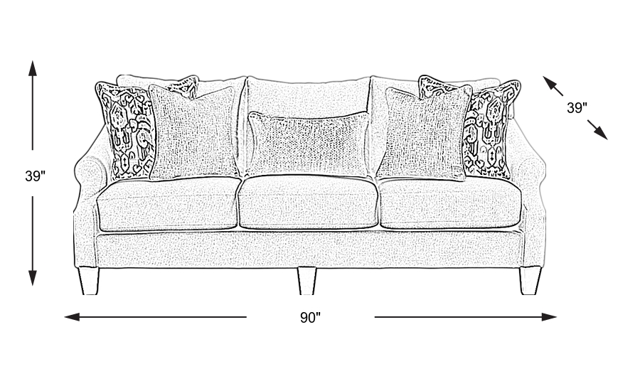 Dimension Image. Please refer to the Dimension Tab on this page for dimension details.