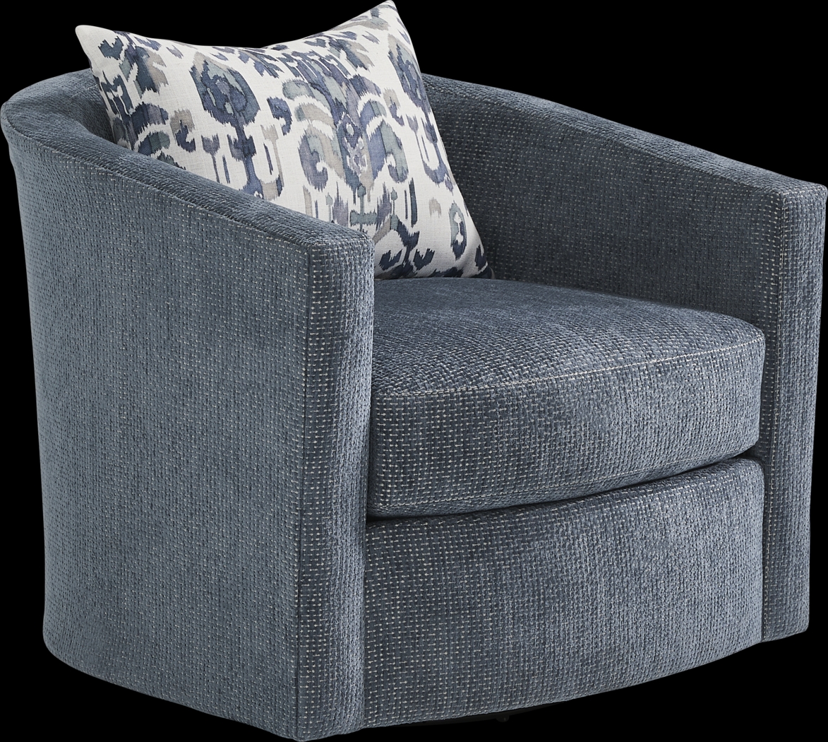 Spellman Blue Swivel Chair - Thumbnail - Image 1