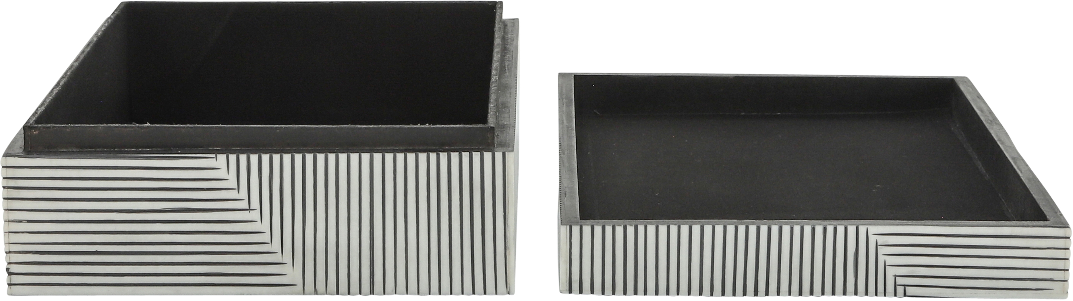 Spenseth White Decorative Box, Set of 2 - Thumbnail - Image 4