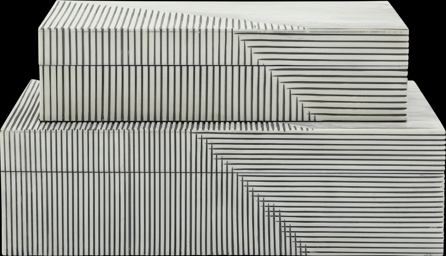 Spenseth White Decorative Box, Set of 2 - Thumbnail - Image 1