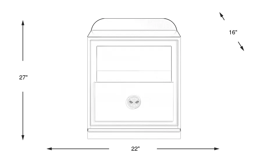 Dimension Image. Please refer to the Dimension Tab on this page for dimension details.