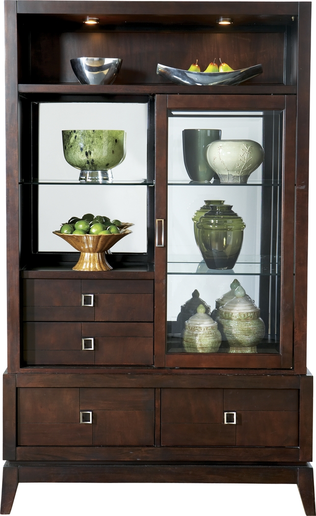 Spiga Espresso 2 Pc China Cabinet - Thumbnail - Image 1