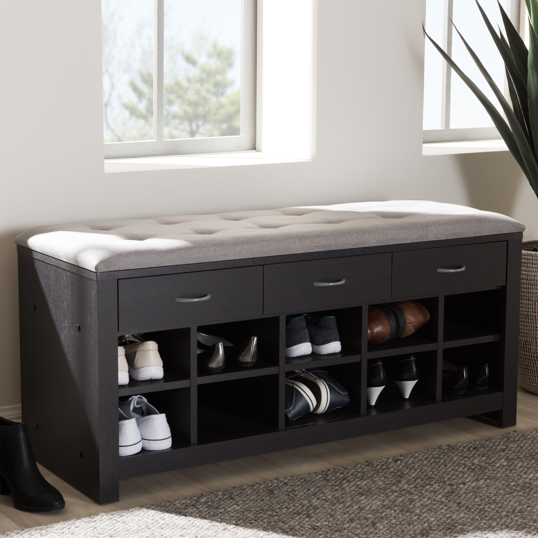 Spinnaker Gray Storage Bench - Thumbnail - Image 2