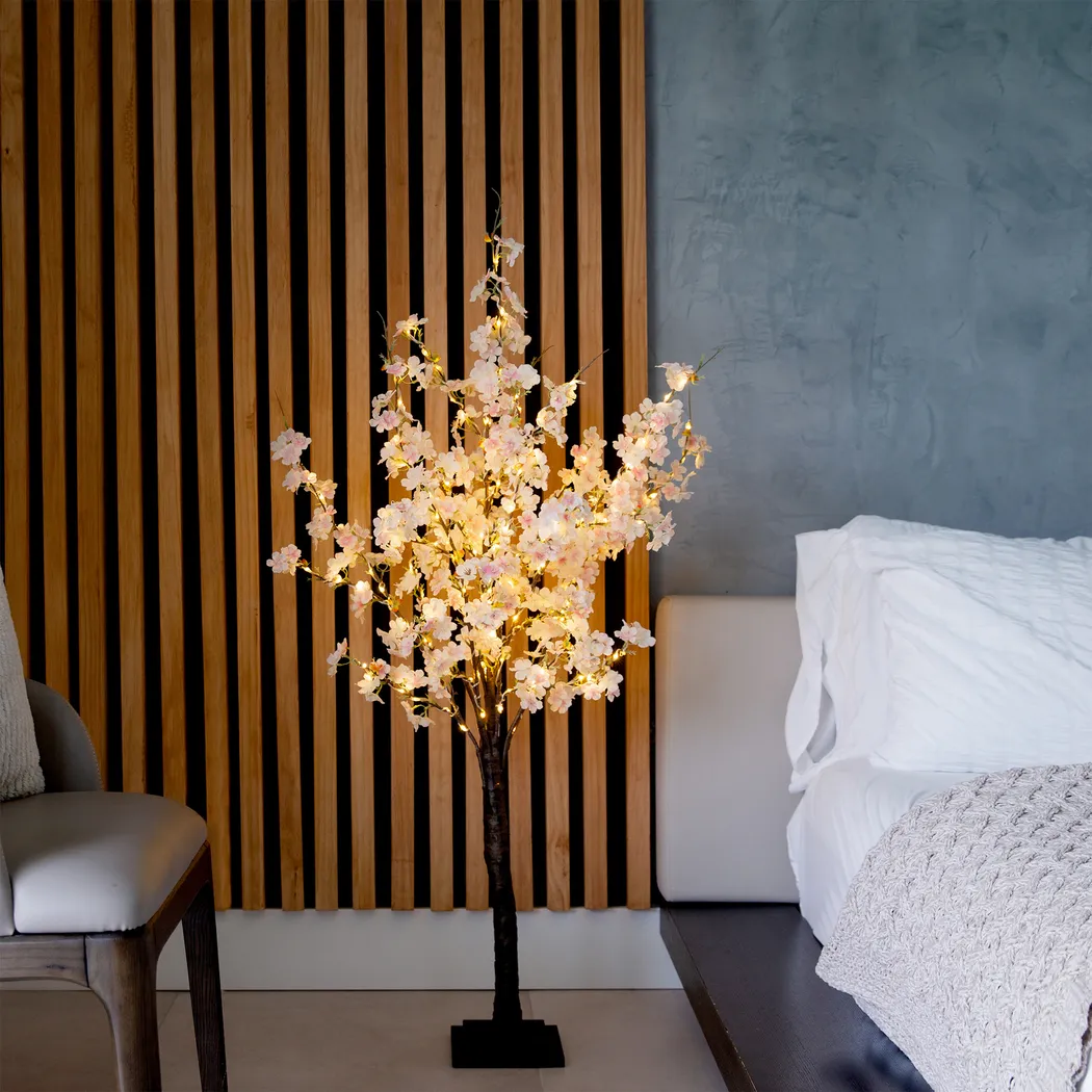 Spinuzza Pink Silk Tree with Lights - Thumbnail - Image 2