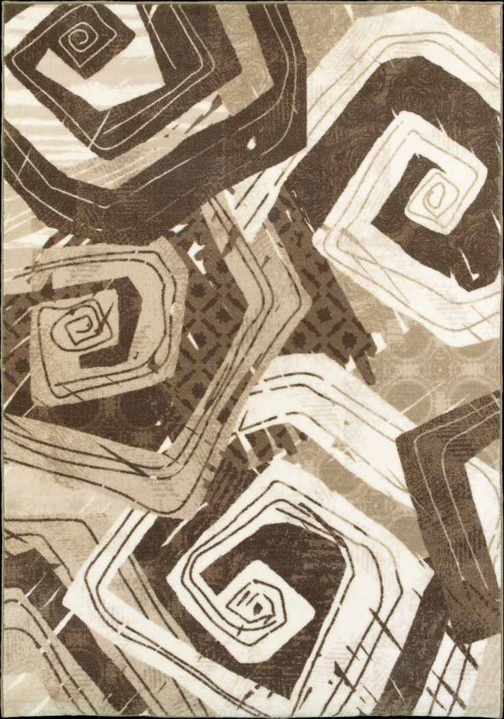 Spiro Abstract Beige 5'3 x 7'6 Rug - Thumbnail - Image 1