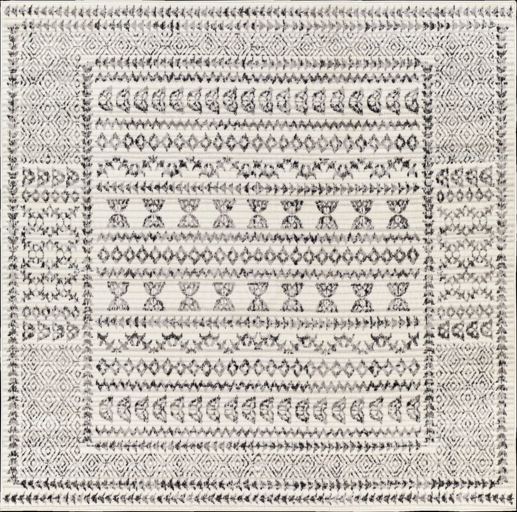 Spofford III Black 5'3 Square Rug - Thumbnail - Image 1