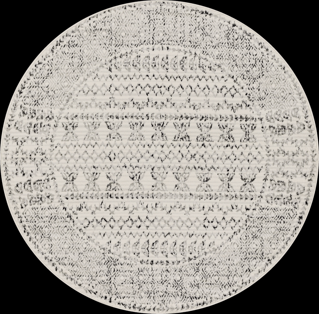 Spofford III Black 7'10 Round Rug - Thumbnail - Image 1