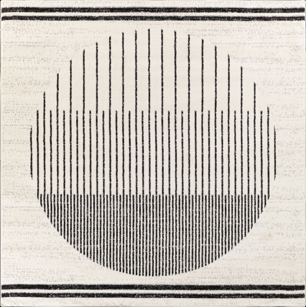 Spofford IV Black 6'7 Square Rug - Thumbnail - Image 1