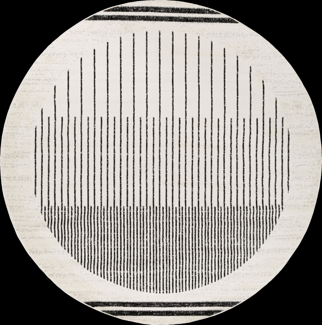 Spofford IV Black 7'10 Round Rug - Thumbnail - Image 1