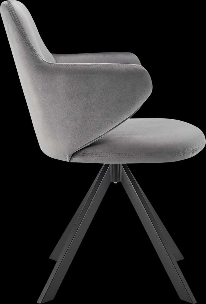 Spoklies Gray Swivel Arm Chair - Thumbnail - Image 4