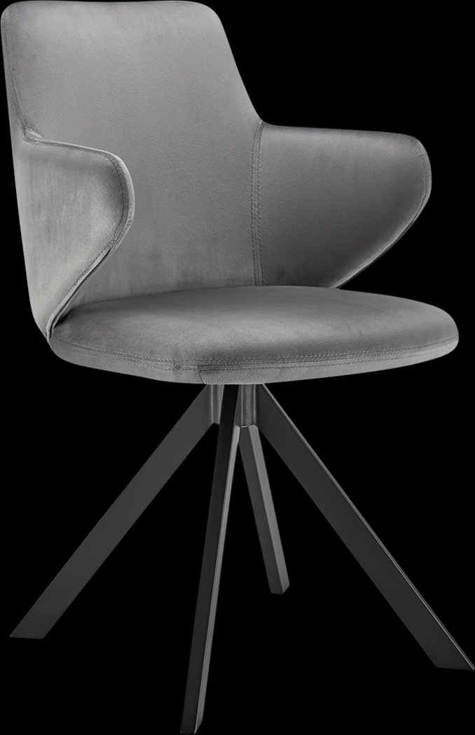 Spoklies Gray Swivel Arm Chair - Thumbnail - Image 1