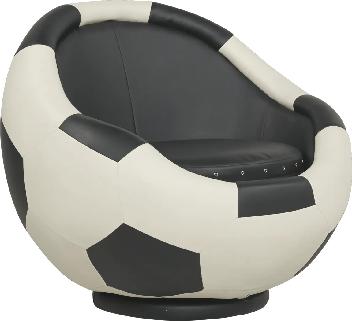 Sport Soccer White Swivel Chair - Thumbnail - Image 1