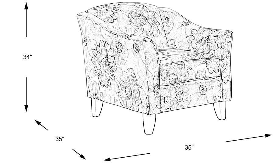 Dimension Image. Please refer to the Dimension Tab on this page for dimension details.