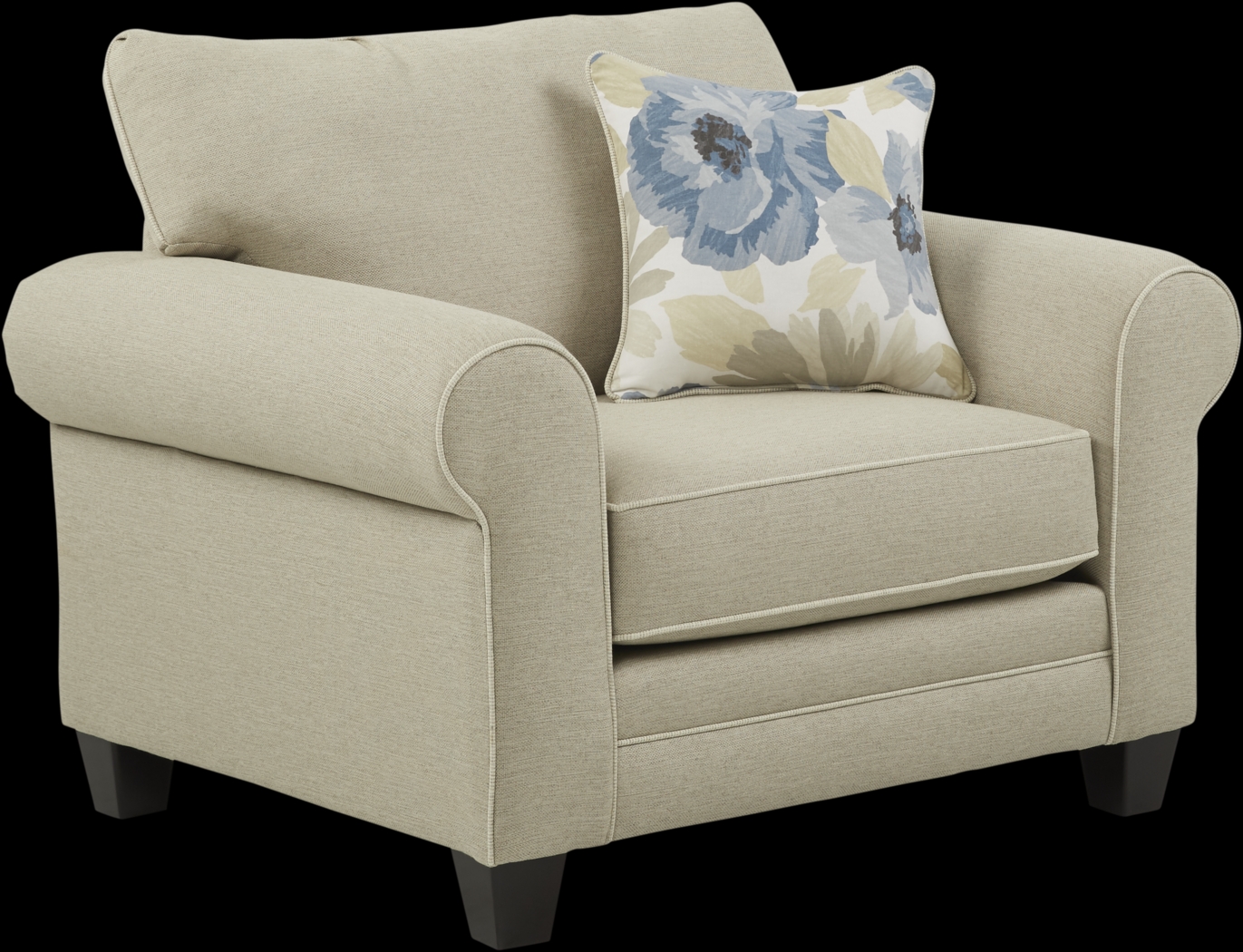 Spring Blooms Beige Chair - Thumbnail - Image 1