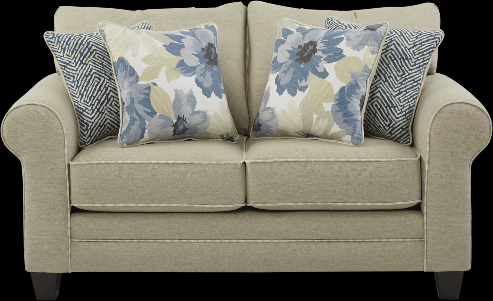 Spring Blooms Beige Loveseat - Thumbnail - Image 1