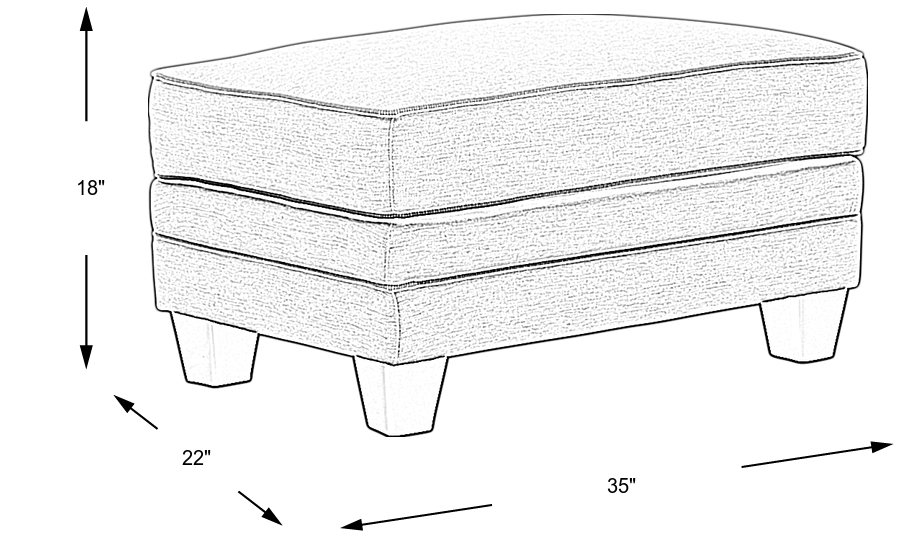 Dimension Image. Please refer to the Dimension Tab on this page for dimension details.