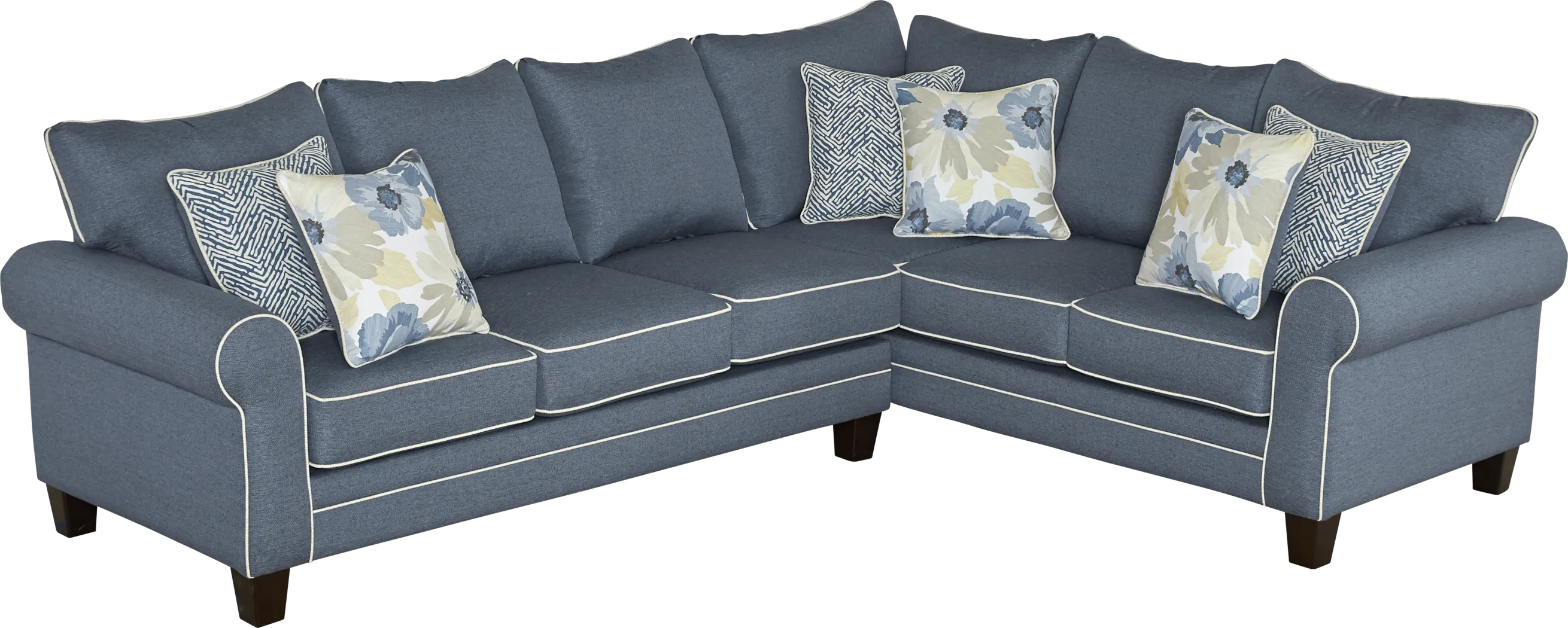 Spring Blooms Blue 2 Pc Sectional - Thumbnail - Image 3