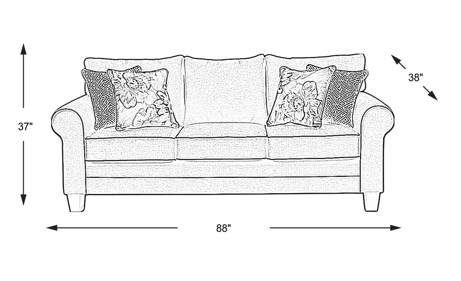 Dimension Image. Please refer to the Dimension Tab on this page for dimension details.