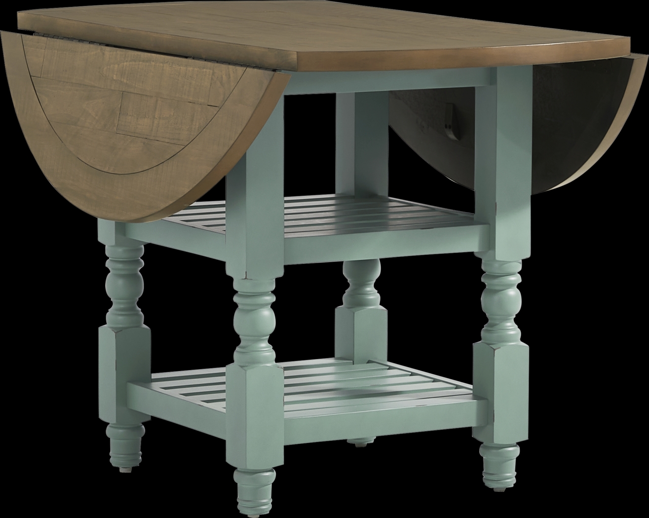 Spring Cottage Blue 5 Pc Round Drop Leaf Dining Room - Thumbnail - Image 3