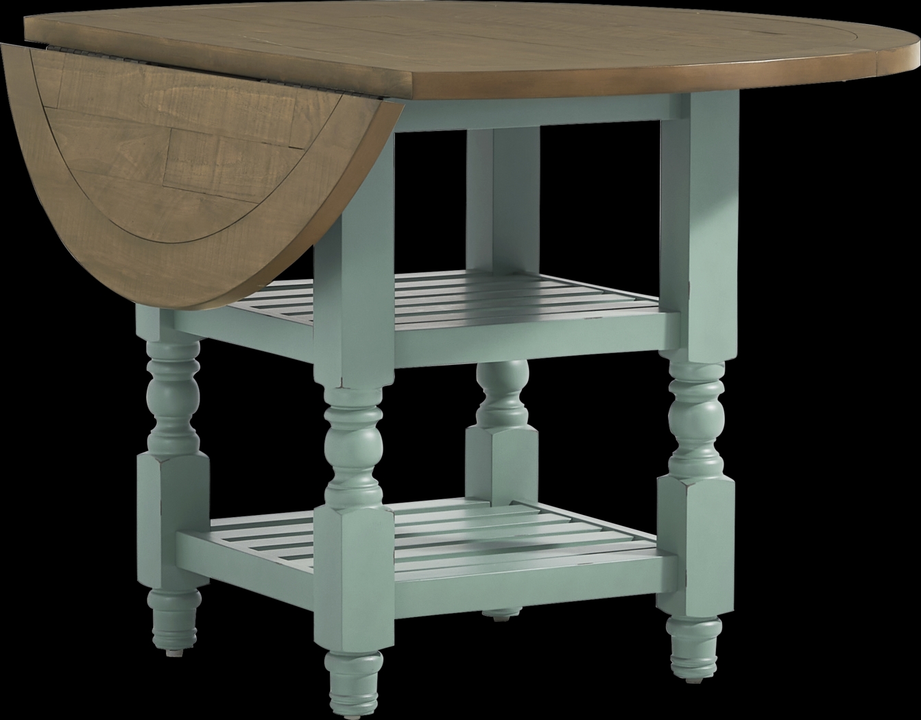 Spring Cottage Blue 5 Pc Round Drop Leaf Dining Room - Thumbnail - Image 4