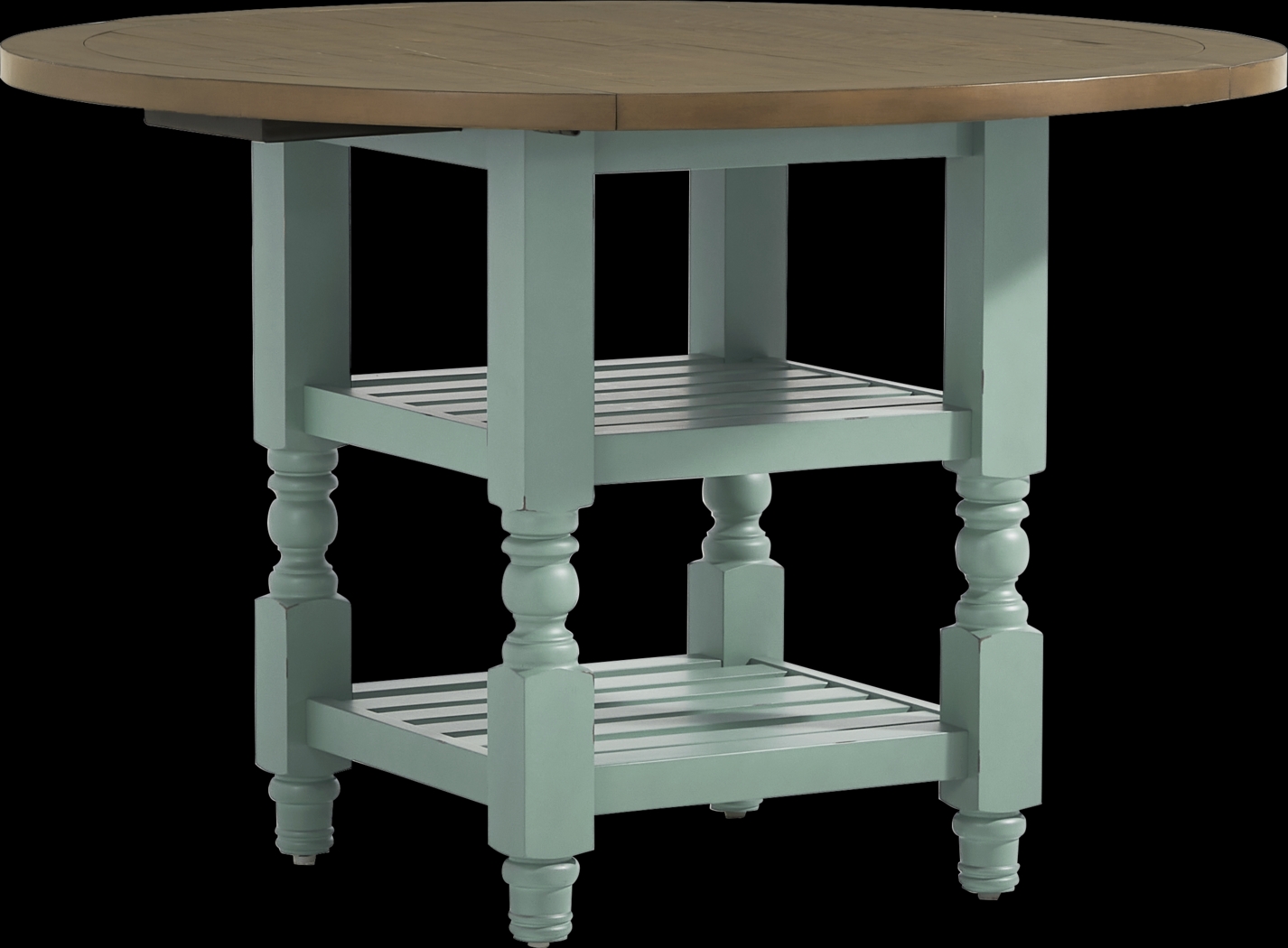 Spring Cottage Blue 5 Pc Round Drop Leaf Dining Room - Thumbnail - Image 2