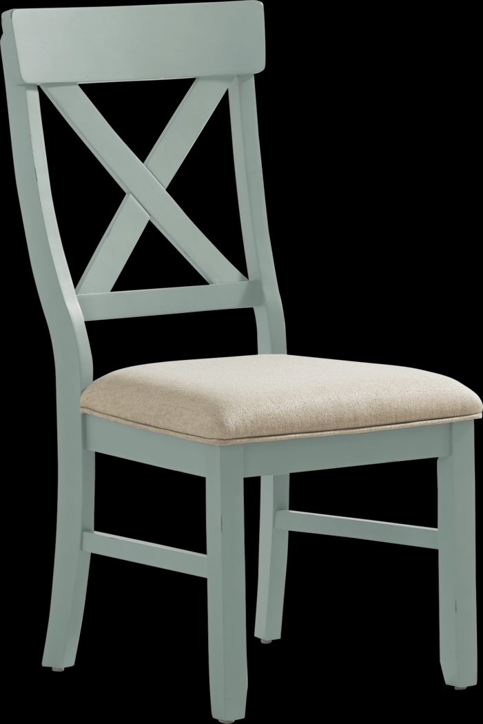 Spring Cottage Blue 5 Pc Round Drop Leaf Dining Room - Thumbnail - Image 7