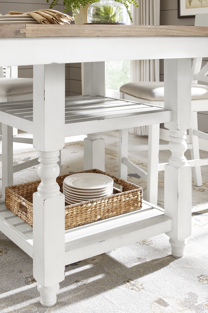 Spring Cottage White 5 Pc Counter Height Dining Set - Thumbnail - Image 4