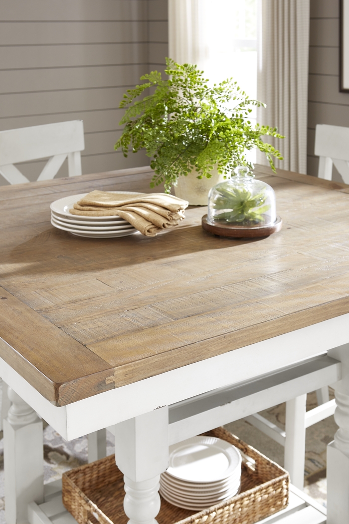 Spring Cottage White 6 Pc Counter Height Dining Set - Thumbnail - Image 5