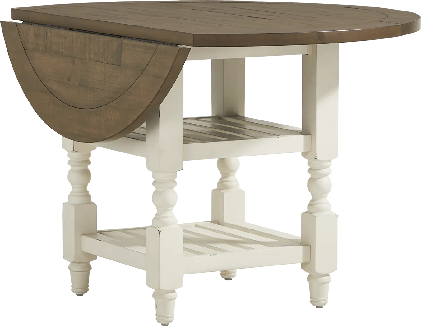 Spring Cottage White 5 Pc Round Drop Leaf Dining Room - Thumbnail - Image 7