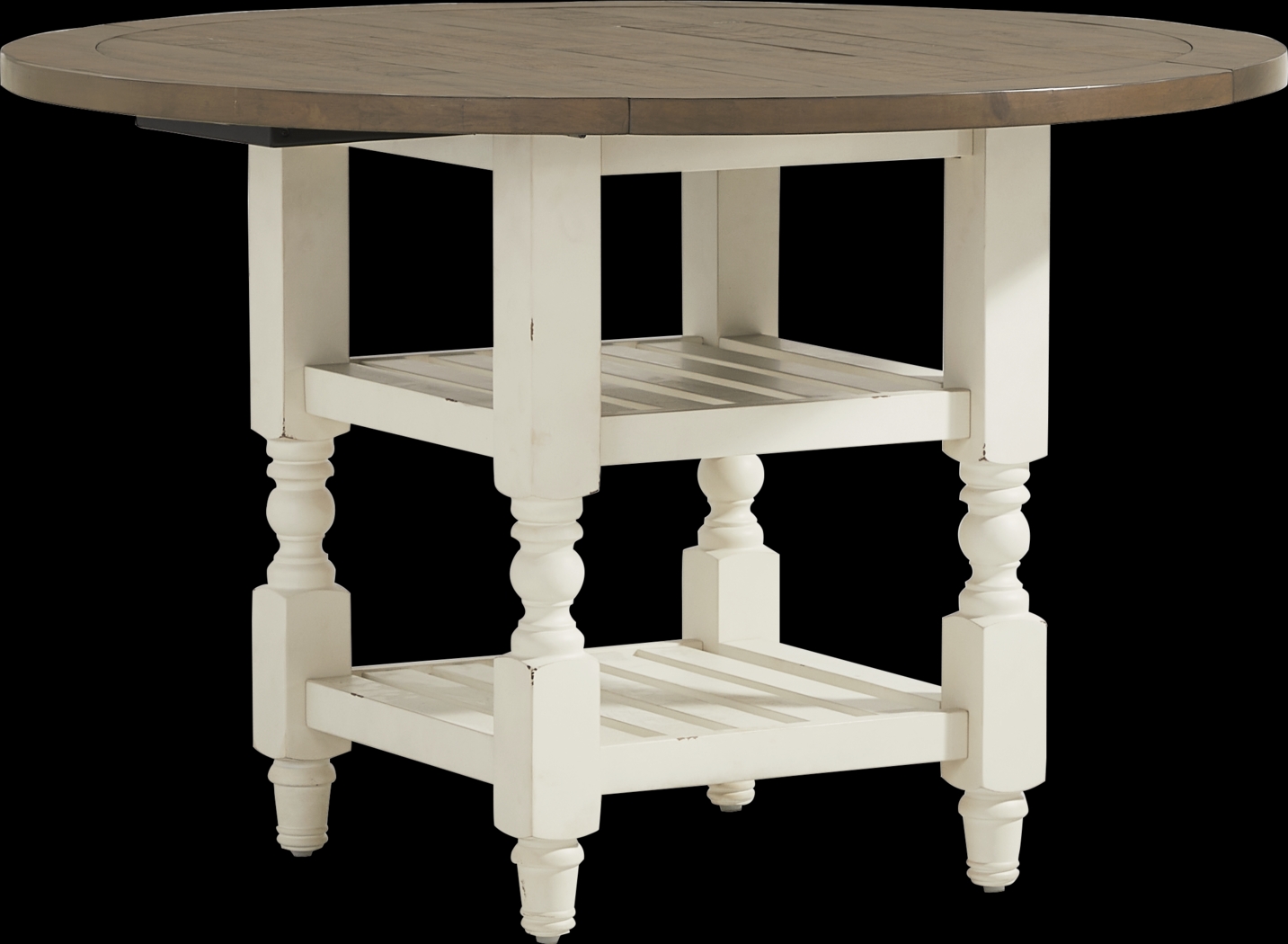 Spring Cottage White 5 Pc Round Drop Leaf Dining Room - Thumbnail - Image 2