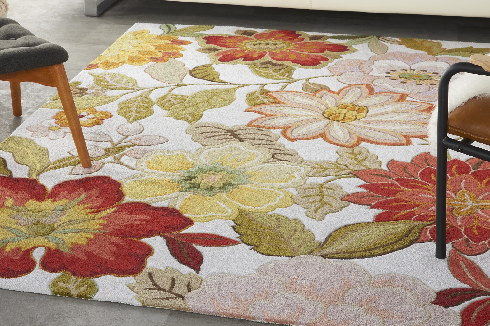 Spring Flowers Ivory 5' x 7'6" Rug - Thumbnail - Image 2