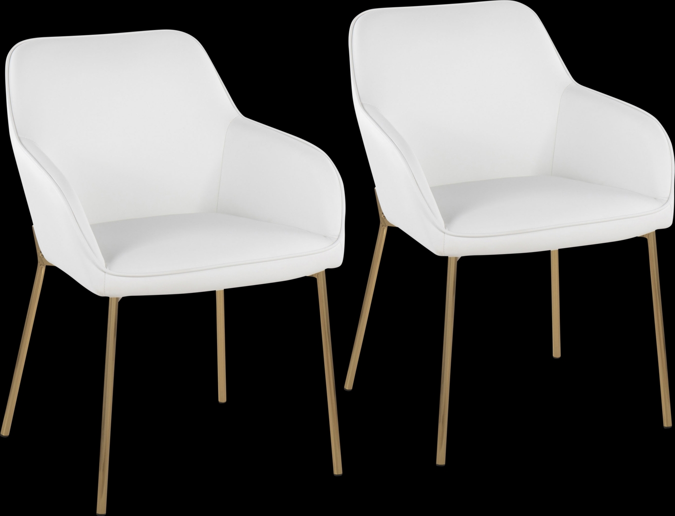 Springmire I White Dining Chair Set of 2 - Thumbnail - Image 1