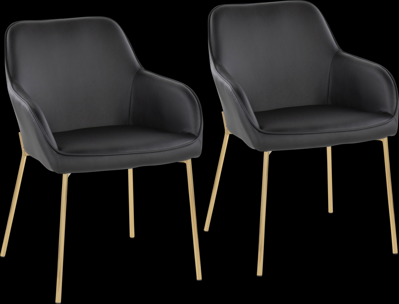 Springmire I Black Dining Chair Set of 2 - Thumbnail - Image 1