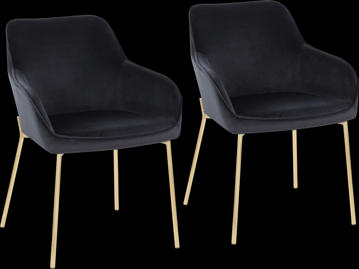 Springmire I Black Dining Chair Set of 2 - Thumbnail - Image 1