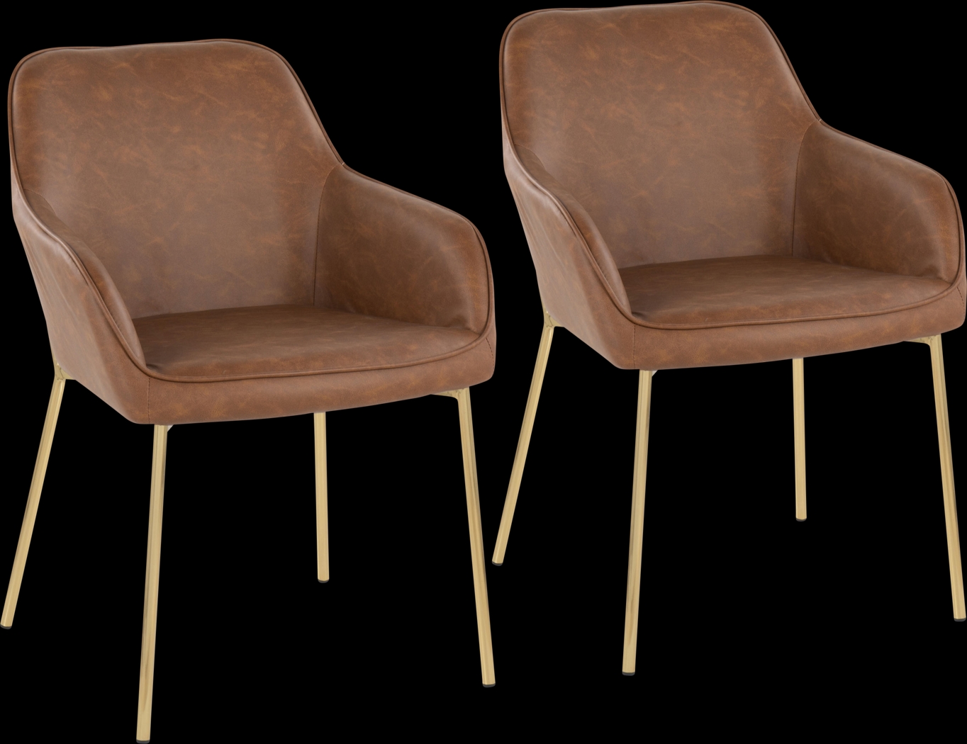 Springmire I Camel Dining Chair Set of 2 - Thumbnail - Image 1