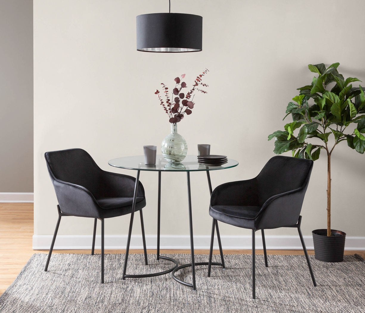 Springmire II Black Dining Chair Set of 2 - Thumbnail - Image 7