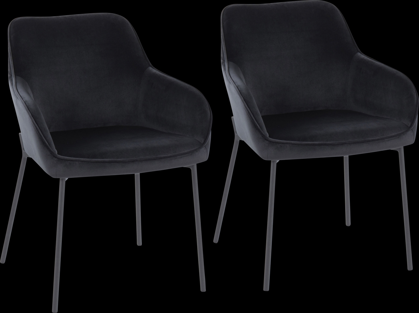 Springmire II Black Dining Chair Set of 2 - Thumbnail - Image 1
