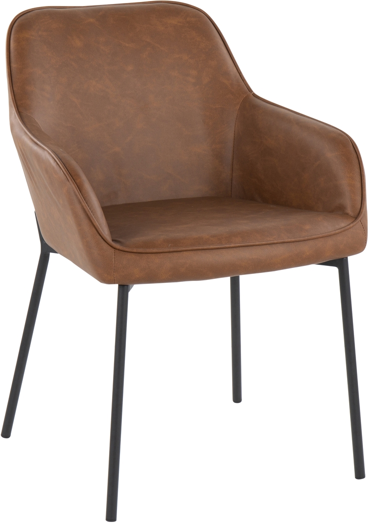 Springmire II Camel Dining Chair Set of 2 - Thumbnail - Image 2