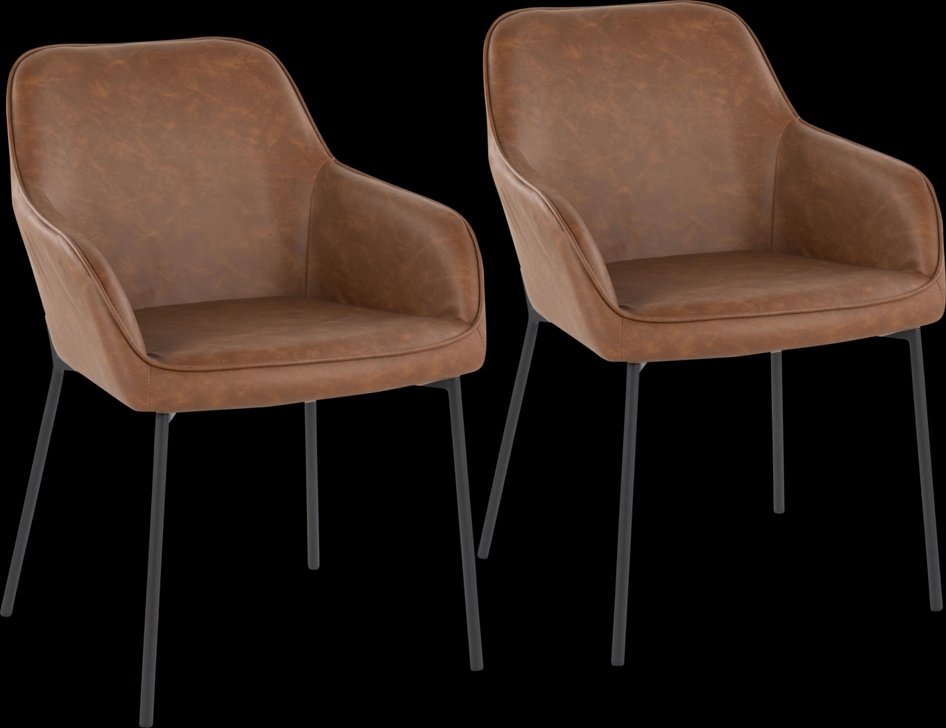 Springmire II Camel Dining Chair Set of 2 - Thumbnail - Image 1