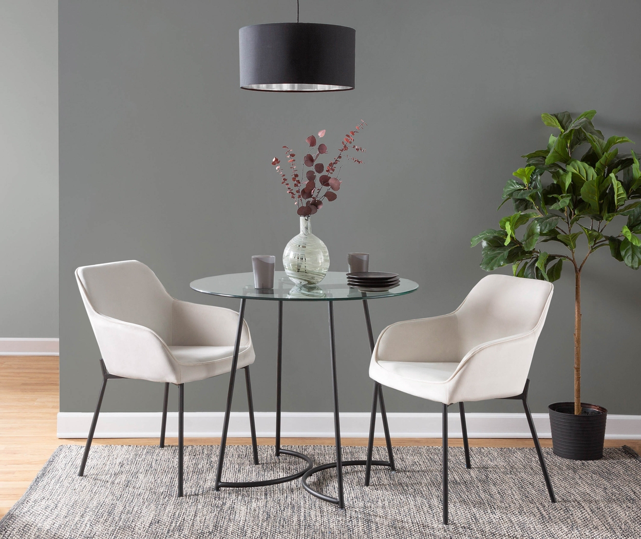 Springmire II Cream Dining Chair Set of 2 - Thumbnail - Image 7