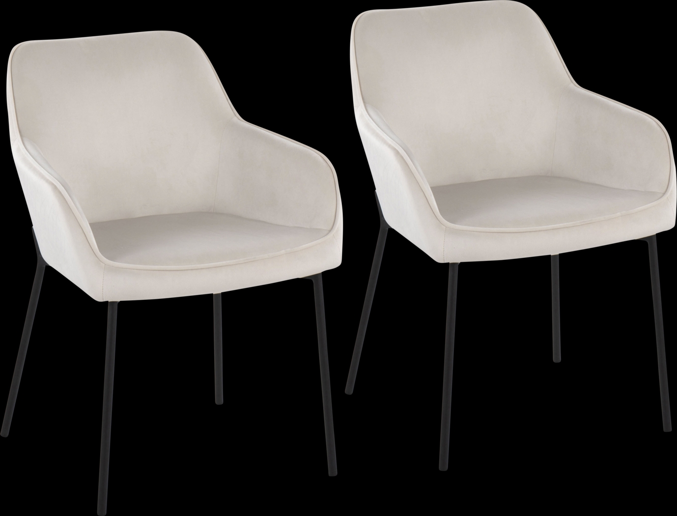 Springmire II Cream Dining Chair Set of 2 - Thumbnail - Image 1